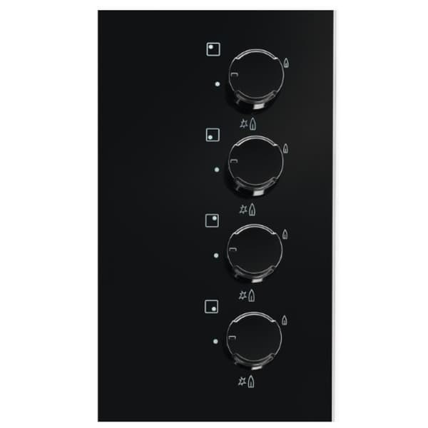 Electrolux EGG 6407K gaskomfur, 4 zoner, glas, sort