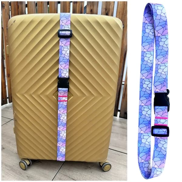 Säkerhetsbälte för bagage med mosaikgrafik, 200 cm fastspänning