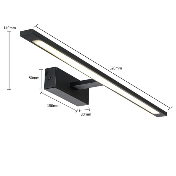 ISLA VÆGLAMPE IP44 LED SORT LYS PRESTIGE GS-LWB-20W BK CCT