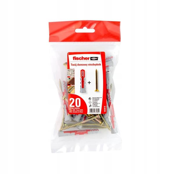 Fischer DUOPOWER 8X65 MED SKRUEDYVEL POSE 20 STK