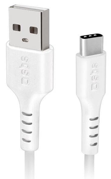 Kabel SBS Travel Data USB 2.0 - Type C 1,5m Hvid
