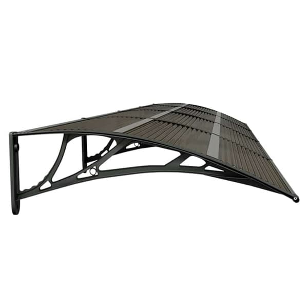 vidaXL Dörrtak svart 400x75 cm polykarbonat