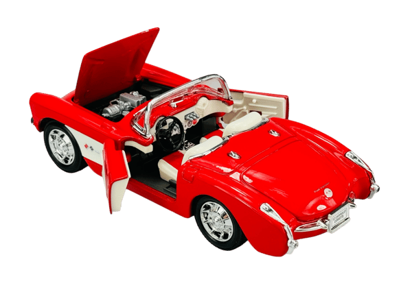 WELLY 1957 CHEVROLET CORVETTE PUNAINEN 1:24 29393