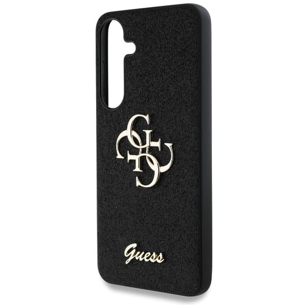 Guess Fixed Glitter Big 4G Metal Logo cover til Samsung Galaxy S25+, sort