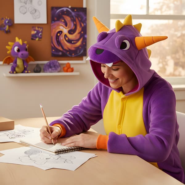 Spyro Onesie Kigurumi-pyjamas 145-155 cm