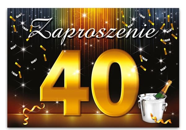 40-års fødselsdagsinvitation, 1 stk.