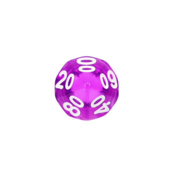 RPG-tärningar tiosidiga D10-tärningar 00-90 blå