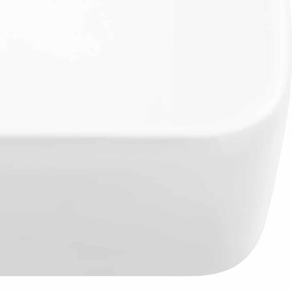 vidaXL håndvask, hvid, 48x37x13 cm, keramik, rektangulær