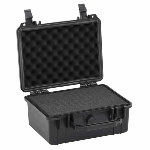vidaXL flightcase, sort, 24x19x11 cm, PP