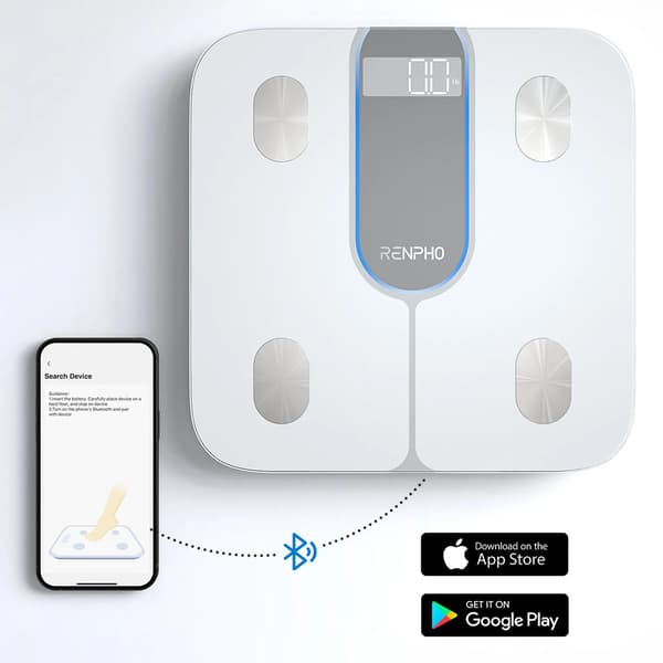 RENPHO Elis 1C Smart Badrumsvåg Transparent