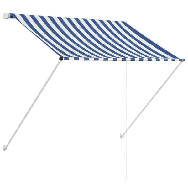 vidaXL Rullmarkis 100 x 150 cm vit och blå