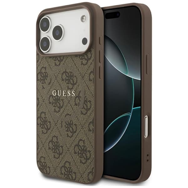 Guess 4G Ring Classic Logo MagSafe - iPhone 17 Pro Max cover (brun)