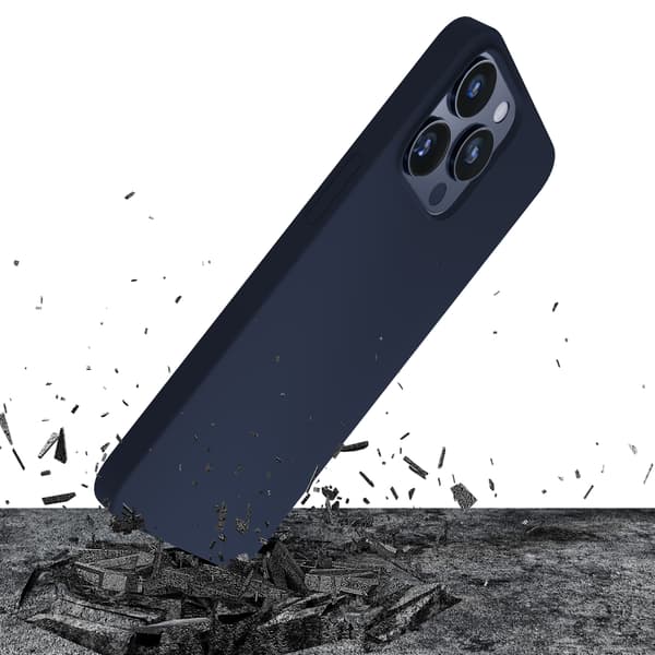 Apple iPhone 15 Pro - 3mk Silikone Cover Mørk Marineblå
