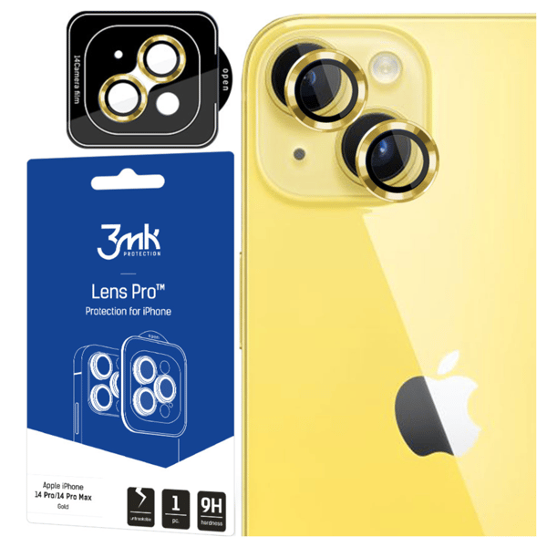 Apple iPhone 14 - 3mk Linsebeskyttelse Pro Gul