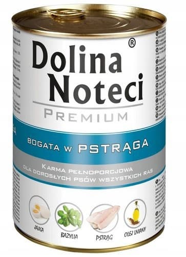 Dolina Noteci Premium Öring våtfoder för hundar 24x400g