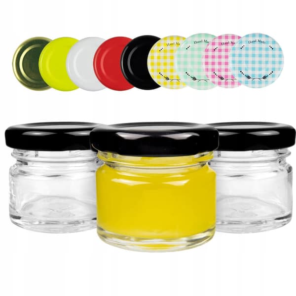 50x burk 30 ml med lock honung sylt kryddor presenter bröllop örter marmelad