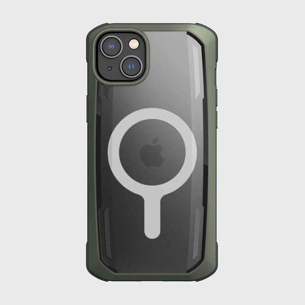 Raptic X-Doria Secure Case iPhone 14 med MagSafe-skyddsskal grönt