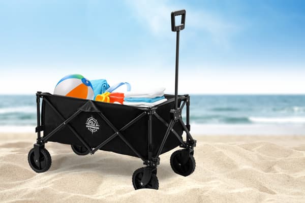 Sammenklappelig strandvogn til havebrug WAGEN sort