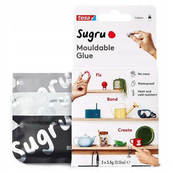 057892 tesa Sugru 3 Svart/Vit/Grå