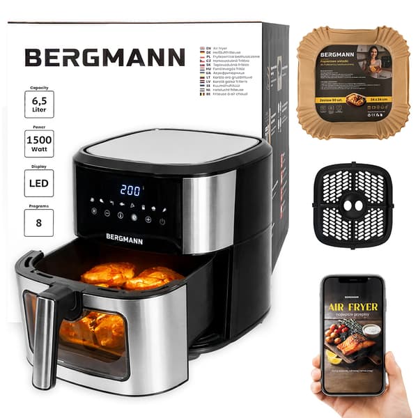 Bergmann YO 1 airfryer 6,5l 1500W sort