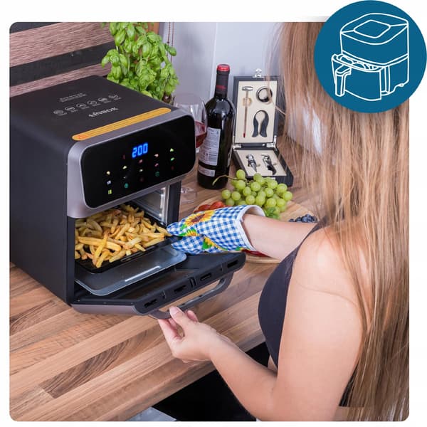 Airfryer 8L 1600W 10 programmer Panel