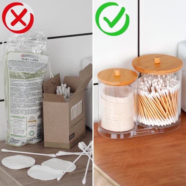 Behållare för vattpinnar och vattpads