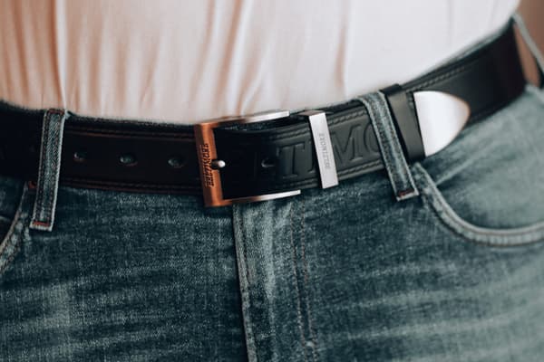 POLSK bredt læderbælte til jeans 524 læder