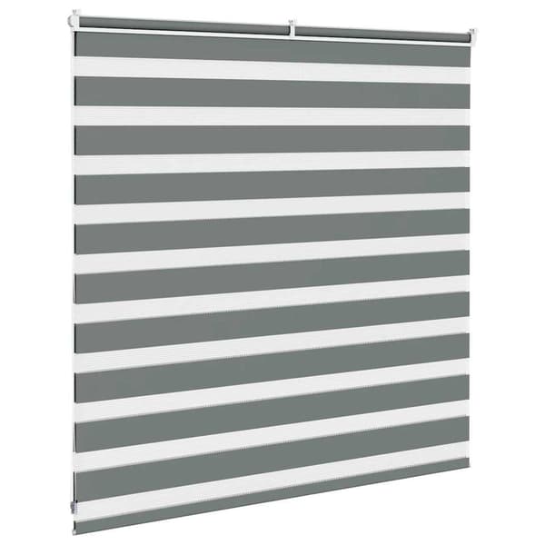 vidaXL Zebra rullegardin, mørkegrå, stofbredde 135,9 cm, polyester