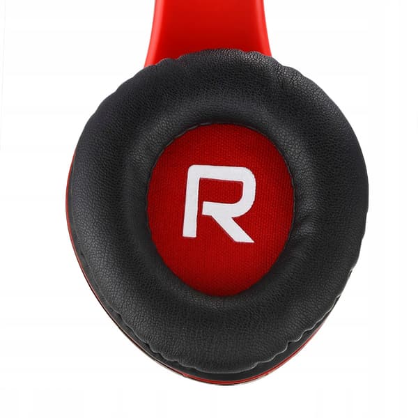 PowerLocus trådlösa hörlurar svarta och röda BLUETOOTH / MicroSD / FM