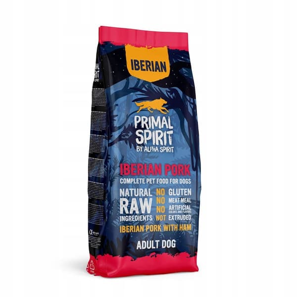 PRIMAL SPIRIT Iberiskt torrfoder för hundar 70% fläsk 12 kg