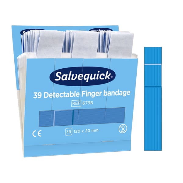 Cederroth Salvequick pitkät siniset laastarit 39 kpl.