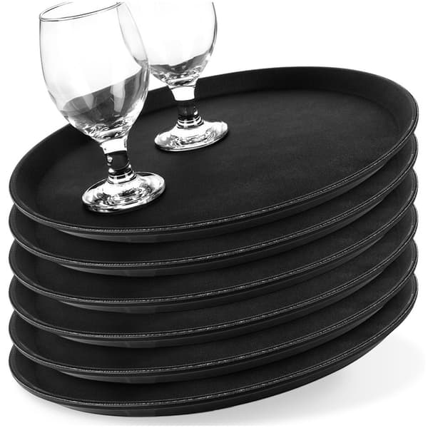 Tjenerbakke antiskrid sort 35 cm 6 stk.