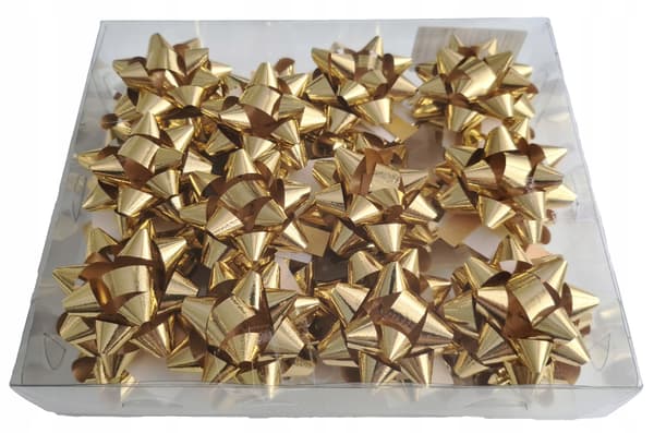 Självhäftande rosetter 5 cm guld 24 st. 1 förpackning.