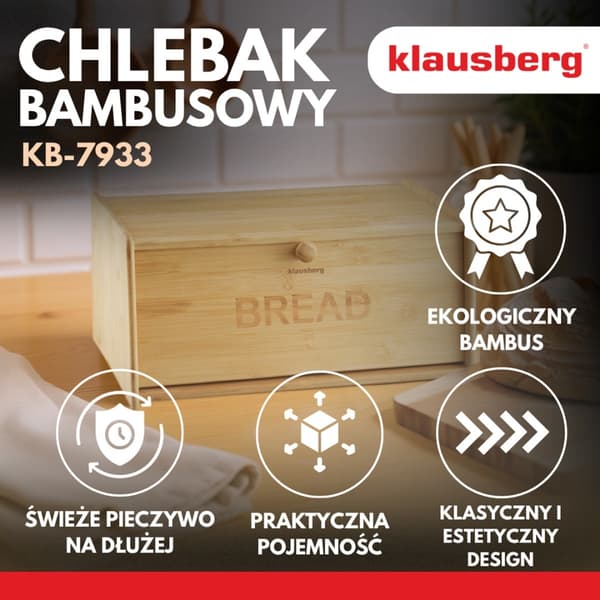 KLAUSBERG KB-7933 BAMBUSBRØDÆSKE
