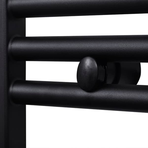 Badeværelsesradiator, buet, 480 x 480 mm, sort