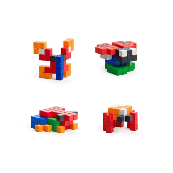 Pixio Bright Animals magnetiska djurklossar 90 bitar 6+