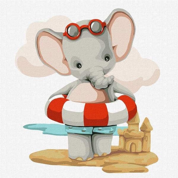 "Favoritsommar" ELEFANT 30x30cm KHO2391