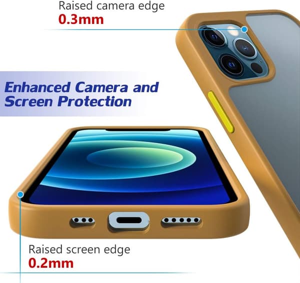 ETUI TIL APPLE IPHONE 12 PRO MAX SILIKONE BRUN SEMI-TRANSPARENT BAGSIDER