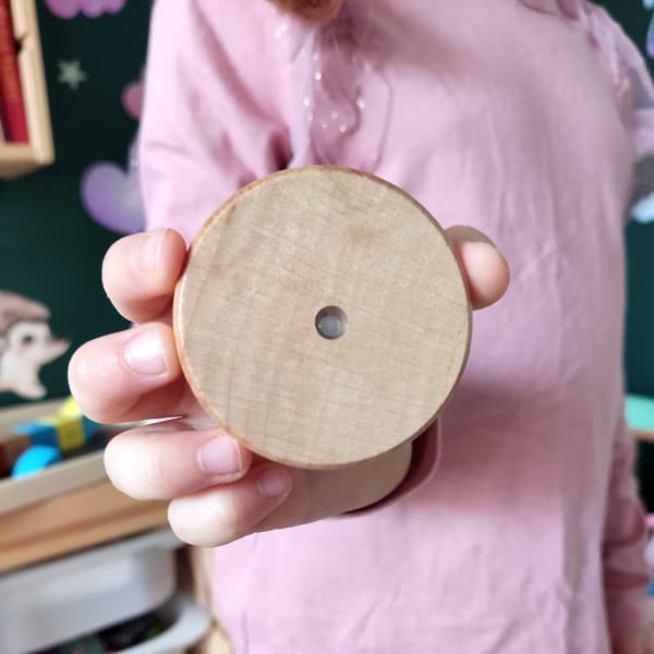 WABI Magnetiska Träklossar 40 Bitar med 152 Magneter 3+