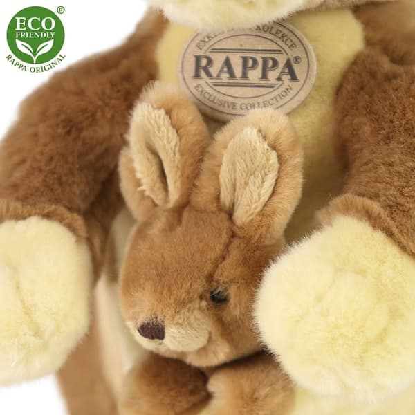 Rappa 222656 Pehmokenguru vauvan kanssa 37 cm