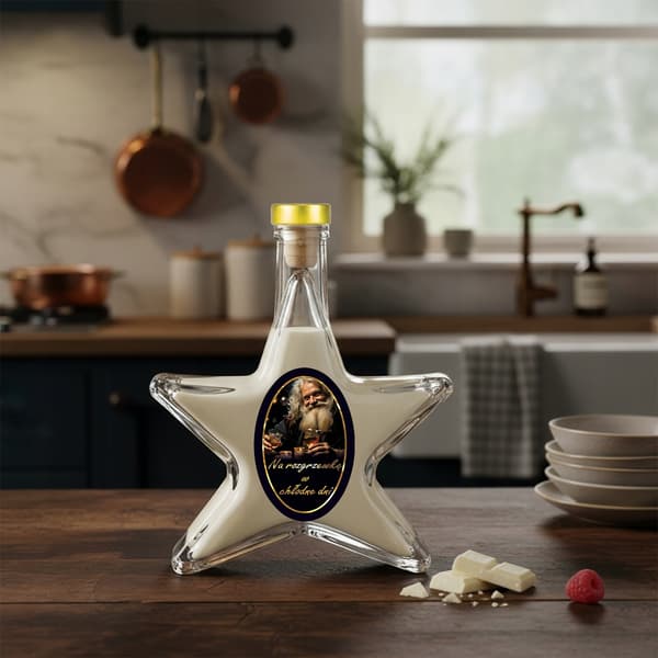 5 x pulloa STAR 200ml + LABEL lasipullo joulutinktuuroille
