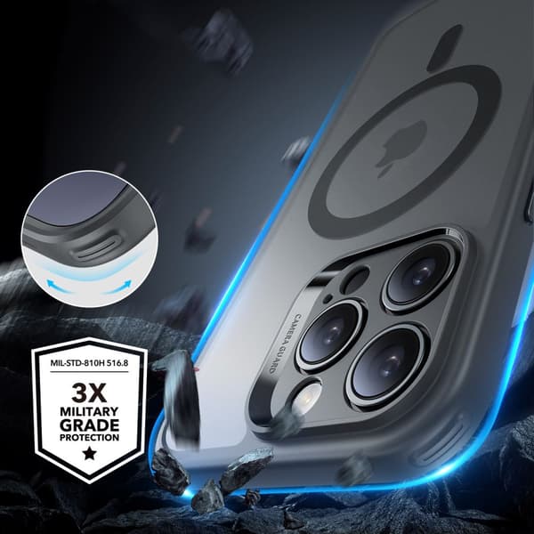 ESR CLASSIC PRO SÆT HALOLOCK MAGSAFE IPHONE 16 PRO MAX FROSTED GRÅ
