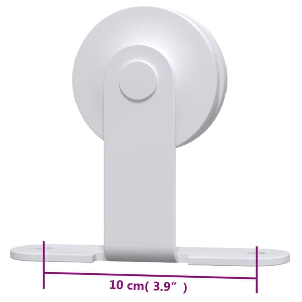 vidaXL Skjutdörrsinstallationssystem, 200 cm, Stål, Vit