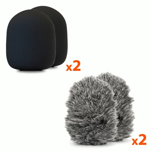 MICRO-MIC DUO - 2x Trådlös kragmikrofon (set), med klipp, iOS & Android (OTG), mini, superkänslig USB-C & LIGHTNING