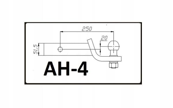 Krokkula förlängd upphöjd ADAPTER USA AH-4