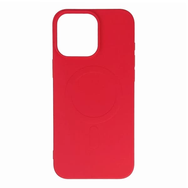 Flydende silikone-cover MagSafe til iPhone 16 Pro Max - Rød