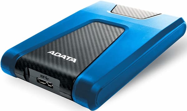 ADATA HD650 2TB 2,5" ekstern harddisk, blå, USB 3.1