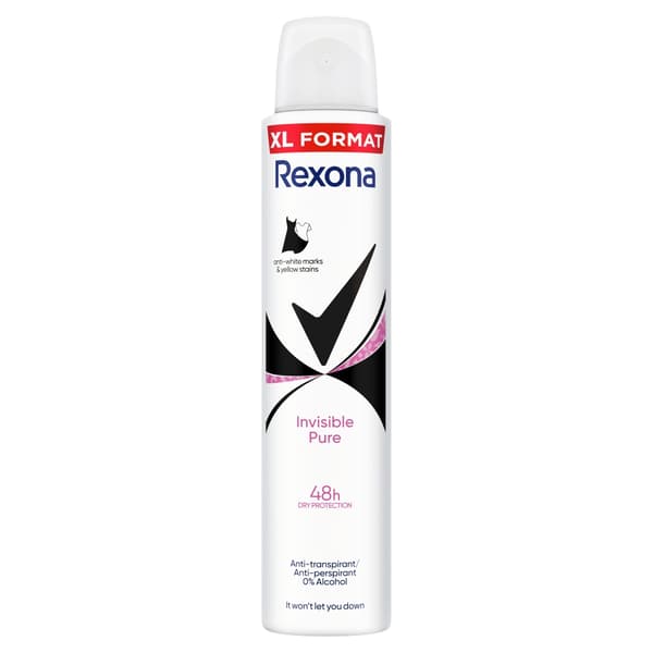 Rexona spray invisible pure 200 ml