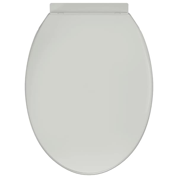 vidaXL Oval toalettsits med mjukstängning, vit