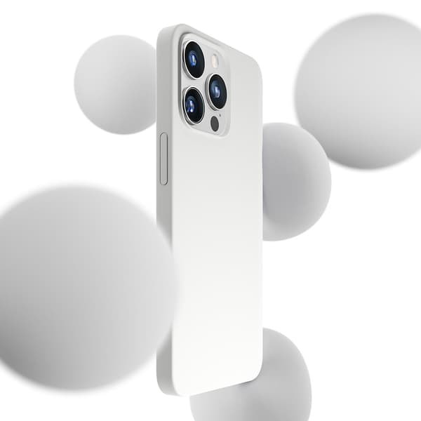 Apple iPhone 13 Pro Max - 3mk Hardy Silikone MagCase Sølv-Hvid